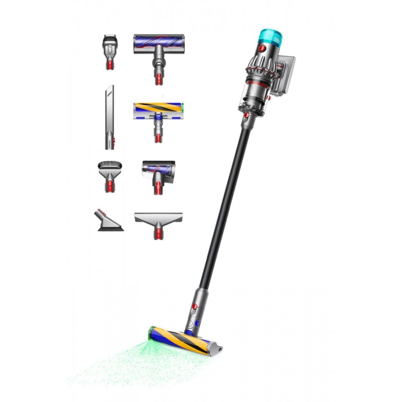 Dyson V12 Detect Slim Total Clean aspirapolvere senza filo Nero, Nichel Senza sacchetto