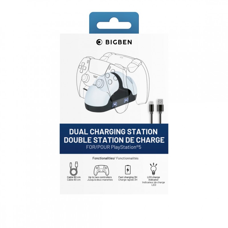 Bigben Interactive PS5DUALCHARGERV3 Accessoire de manette de jeux Socle de chargement Bigben Interactive PS5DUALCHARGERV3 Accessoire de manette de jeux Socle de chargement