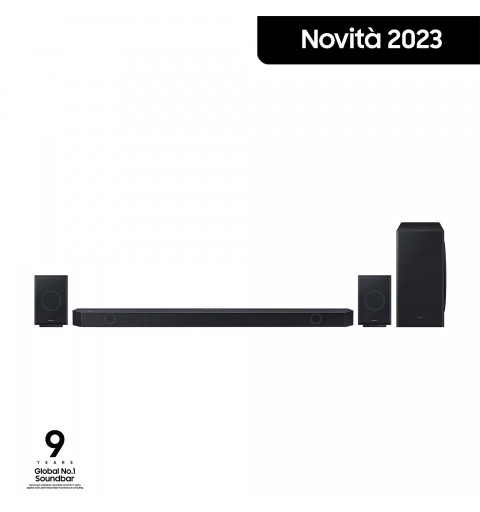 Samsung Soundbar HW-Q930C ZF Serie Q, 17 speaker, Wireless Dolby Atmos, Audio a 9.1.4 canali, Q-Simphony, Compatibile con Alexa