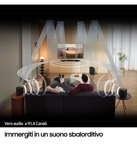 Samsung Soundbar HW-Q930C ZF Serie Q, 17 speaker, Wireless Dolby Atmos, Audio a 9.1.4 canali, Q-Simphony, Compatibile con Alexa