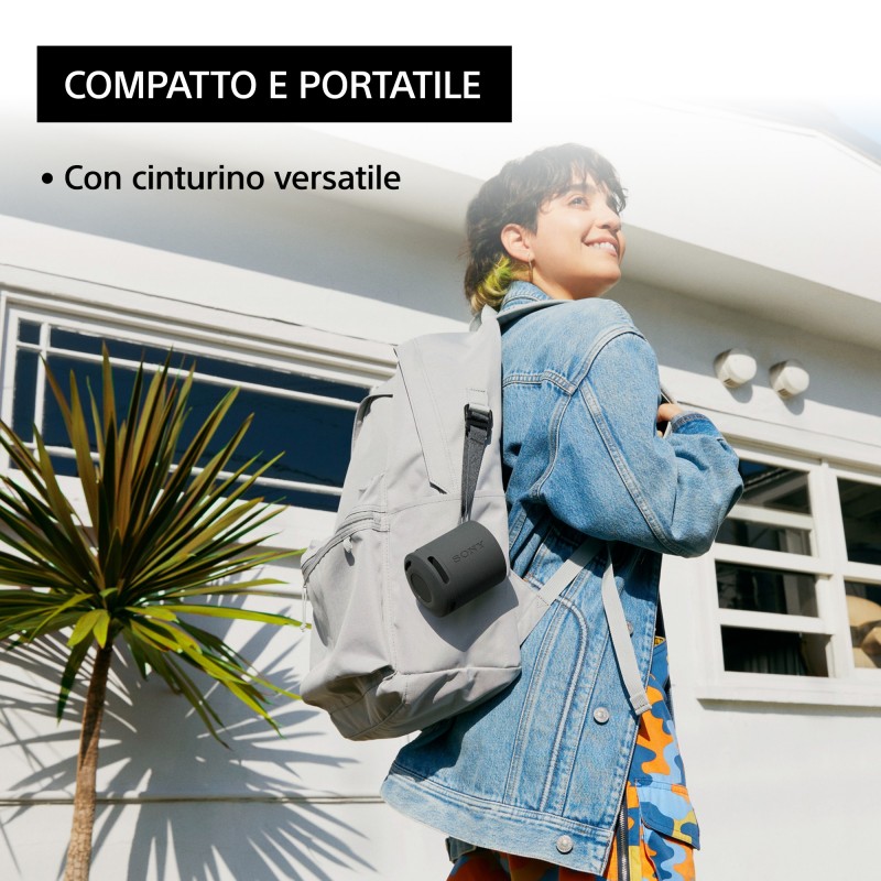 Sony SRS-XB100 - Speaker Wireless Bluetooth, portatile, leggero, compatto, da esterno, da viaggio, resistente IP67 impermeabile