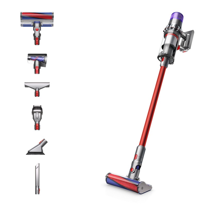 Dyson V11 Fluffy aspirapolvere senza filo Nichel, Rosso Senza sacchetto