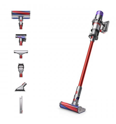 Dyson V11 Fluffy aspirapolvere senza filo Nichel, Rosso Senza sacchetto