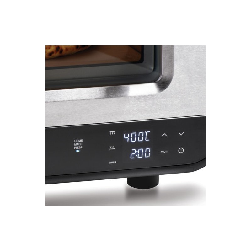 Macom 884 Pizzamacher Ofen 1 Pizza Pizzen 1700 W Schwarz, Edelstahl