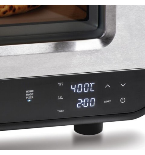 Macom 884 Pizzamacher Ofen 1 Pizza Pizzen 1700 W Schwarz, Edelstahl