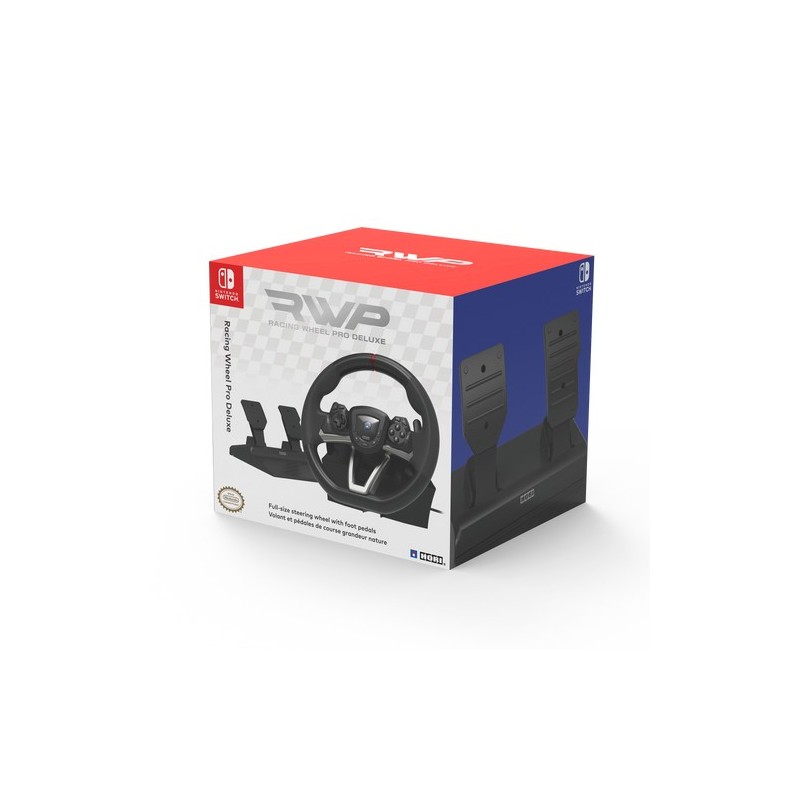 Hori NSW-429U Gaming-Controller Schwarz USB Lenkrad + Pedale Digital Nintendo Switch, PC