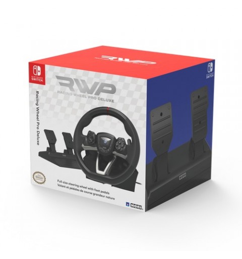 Hori NSW-429U Gaming-Controller Schwarz USB Lenkrad + Pedale Digital Nintendo Switch, PC
