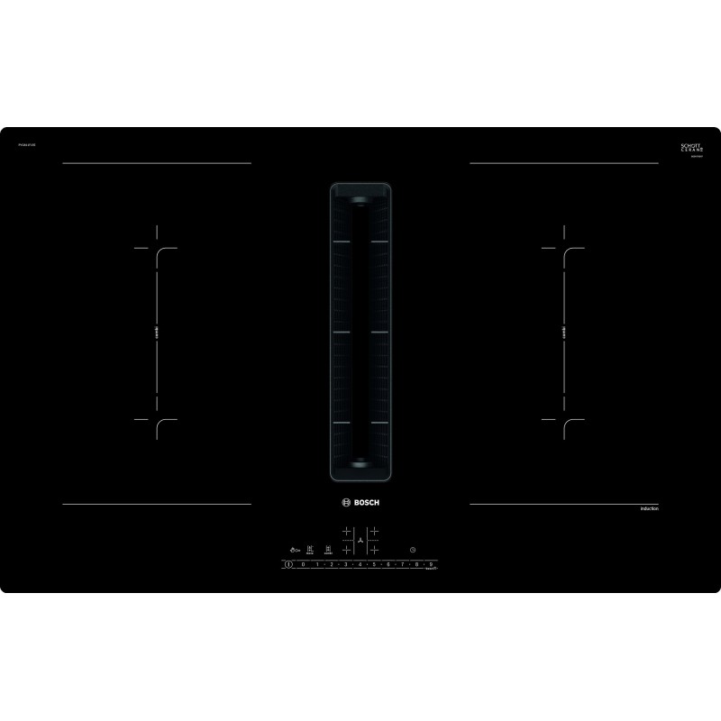 Bosch Serie 6 PVQ811F15E plaque Noir Intégré 80 cm Plaque avec zone à induction 4 zone(s)