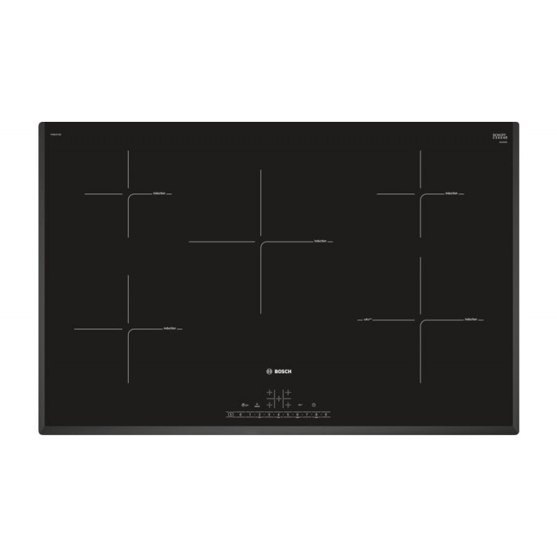 Bosch Serie 6 PIV851FC5E plaque Noir Intégré 80 cm Plaque avec zone à induction 5 zone(s)