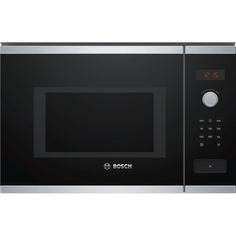 Bosch Serie 4 BFL553MS0 forno a microonde Da incasso Microonde combinato 25 L 900 W Nero, Stainless steel