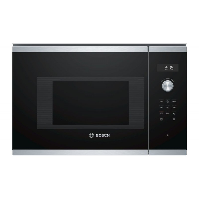 Bosch Serie 6 BFL524MS0 forno a microonde Da incasso Solo microonde 20 L 800 W Nero, Stainless steel