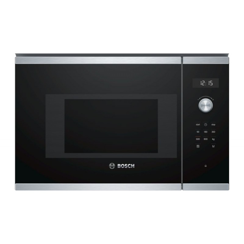 Bosch Serie 6 BFL524MS0 micro-onde Intégré Micro-onde simple 20 L 800 W Noir, Acier inoxydable