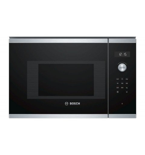 Bosch Serie 6 BFL524MS0 forno a microonde Da incasso Solo microonde 20 L 800 W Nero, Stainless steel