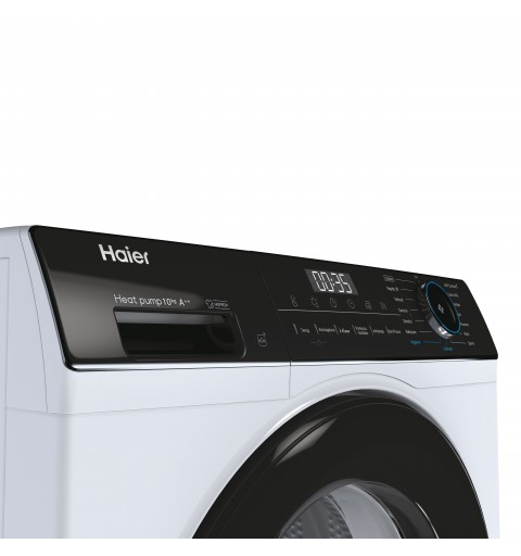 Haier HD100-A2939E-IT secadora Independiente Carga frontal 10 kg A++ Negro, Blanco