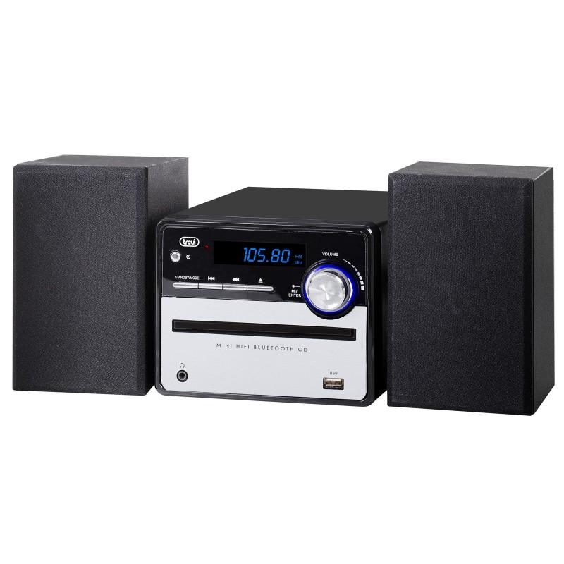 Trevi HCX 10F6 Minicadena de música para uso doméstico 20 W Negro, Plata