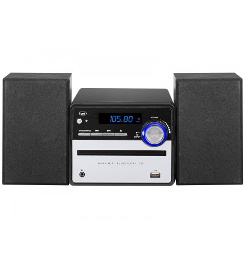 Trevi HCX 10F6 Mini impianto audio domestico 20 W Nero, Argento