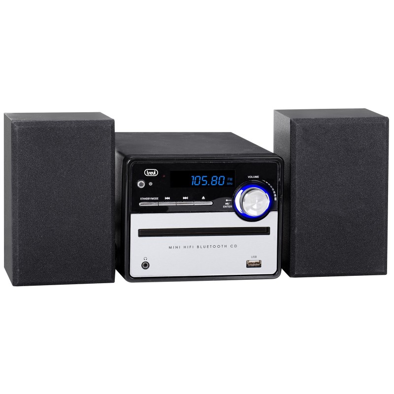 Trevi HCX 10F6 Mini impianto audio domestico 20 W Nero, Argento