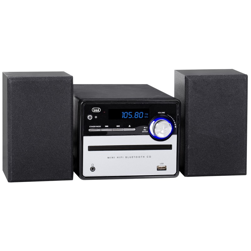 Trevi HCX 10F6 Minicadena de música para uso doméstico 20 W Negro, Plata