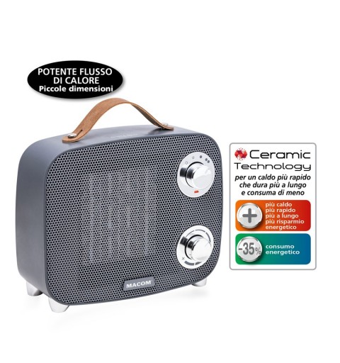 Macom Enjoy & Relax MINIMAX Indoor Grey 1500 W Fan electric space heater