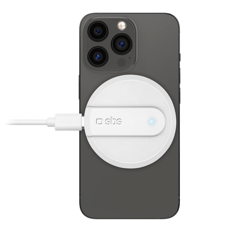 SBS TECHGMAGW chargeur d'appareils mobiles Smartphone Blanc USB Recharge sans fil Charge rapide Intérieure