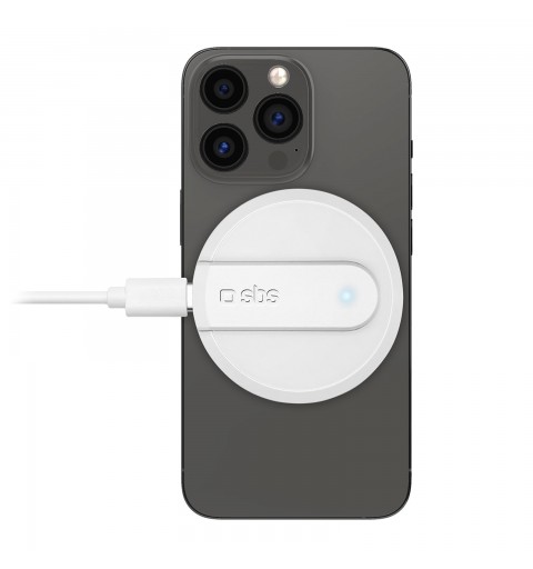 SBS TECHGMAGW Ladegerät für Mobilgeräte Smartphone Weiß USB Kabelloses Aufladen Schnellladung Drinnen