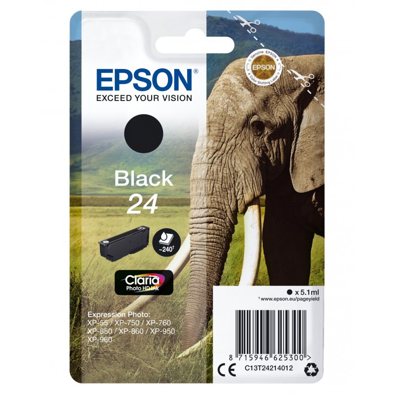 Epson Elephant Cartucho 24 negro