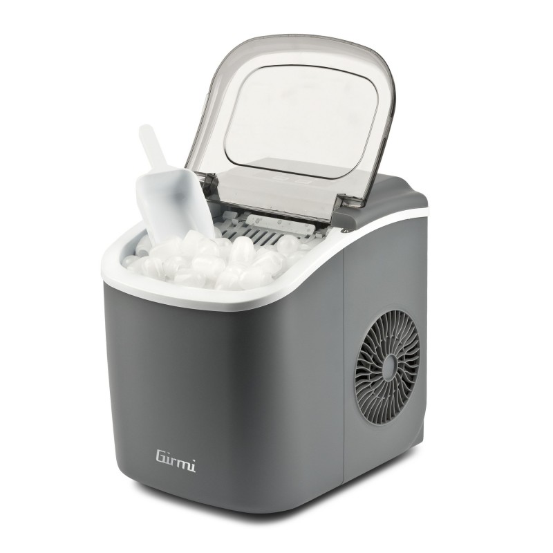 Girmi GH78 Máquina para hacer cubitos de hielo portátil 12 kg 24h 100 W Gris, Transparente