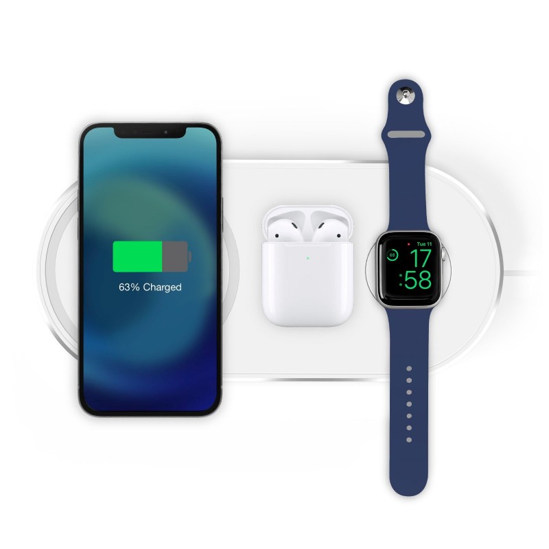 SBS TEWIRE20WMULTI mobile device charger Headset, Smartphone, Smartwatch White USB Wireless charging Indoor