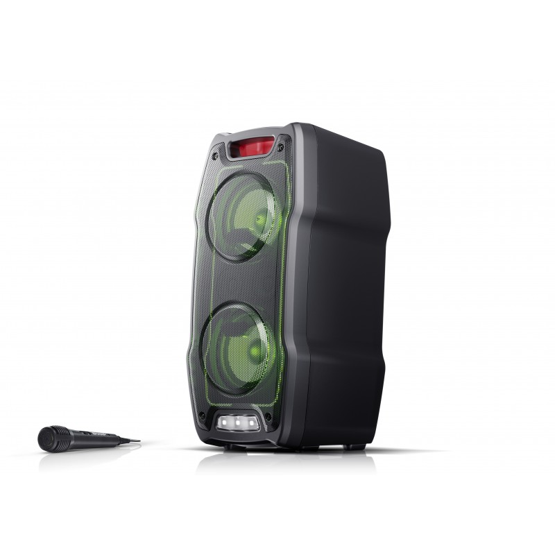 Sharp PS-929 180W Portable Party Speaker with TWS, Bluetooth, Aux & Microphone - Black