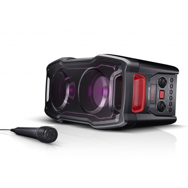 Sharp PS-929 180W Portable Party Speaker with TWS, Bluetooth, Aux & Microphone - Black