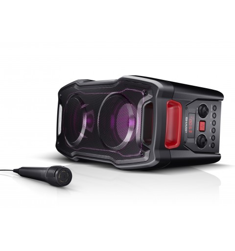 Sharp PS-929 180W Portable Party Speaker with TWS, Bluetooth, Aux & Microphone - Black