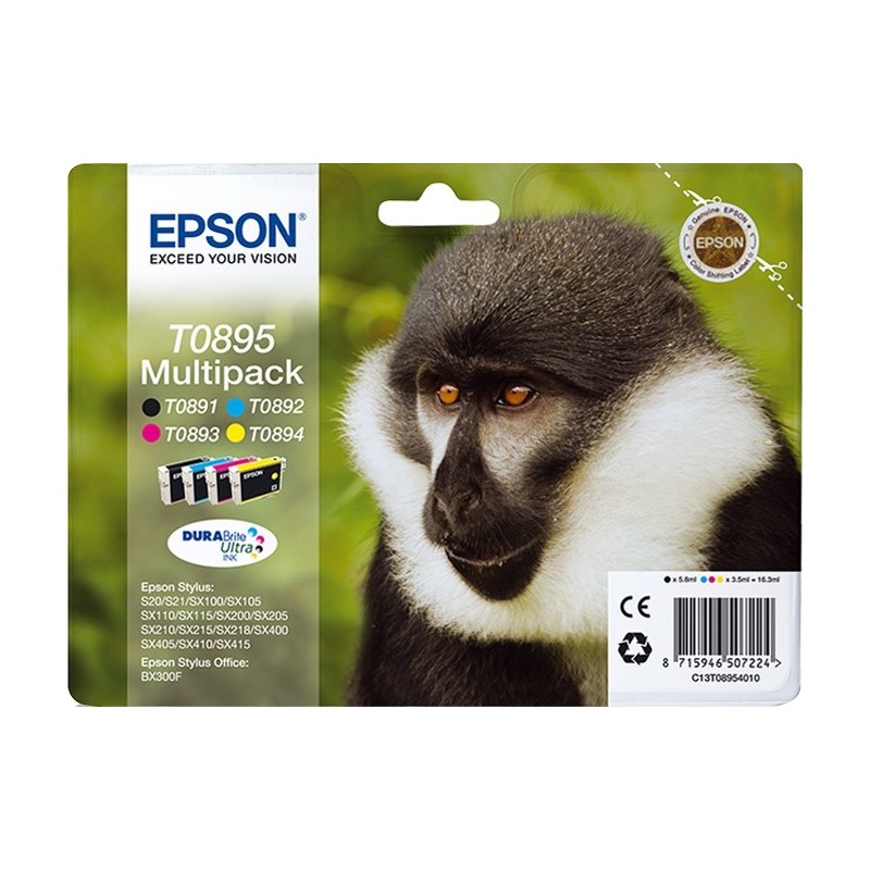 Epson Monkey Multipack T0895 4 colores