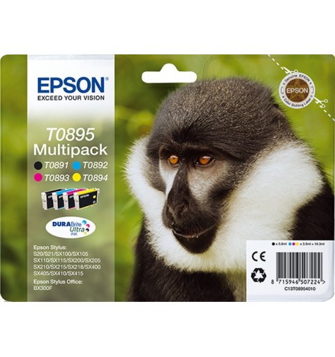Epson Monkey Multipack 4 Farben T0895, DURABrite Ultra Ink
