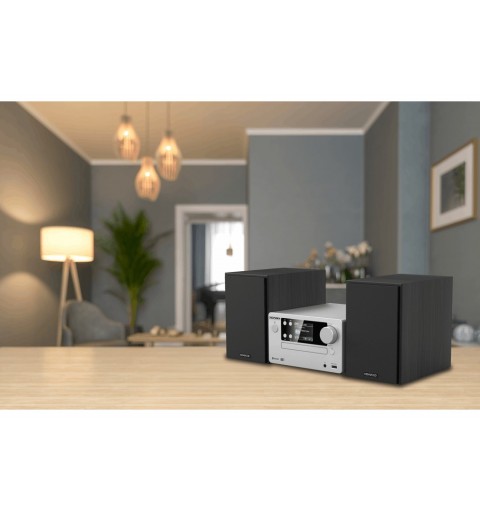 Kenwood Electronics M-725DAB-S ensemble audio pour la maison Système micro audio domestique 50 W Noir, Argent