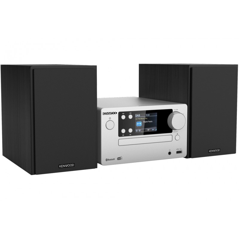 Kenwood Electronics M-725DAB-S ensemble audio pour la maison Système micro audio domestique 50 W Noir, Argent