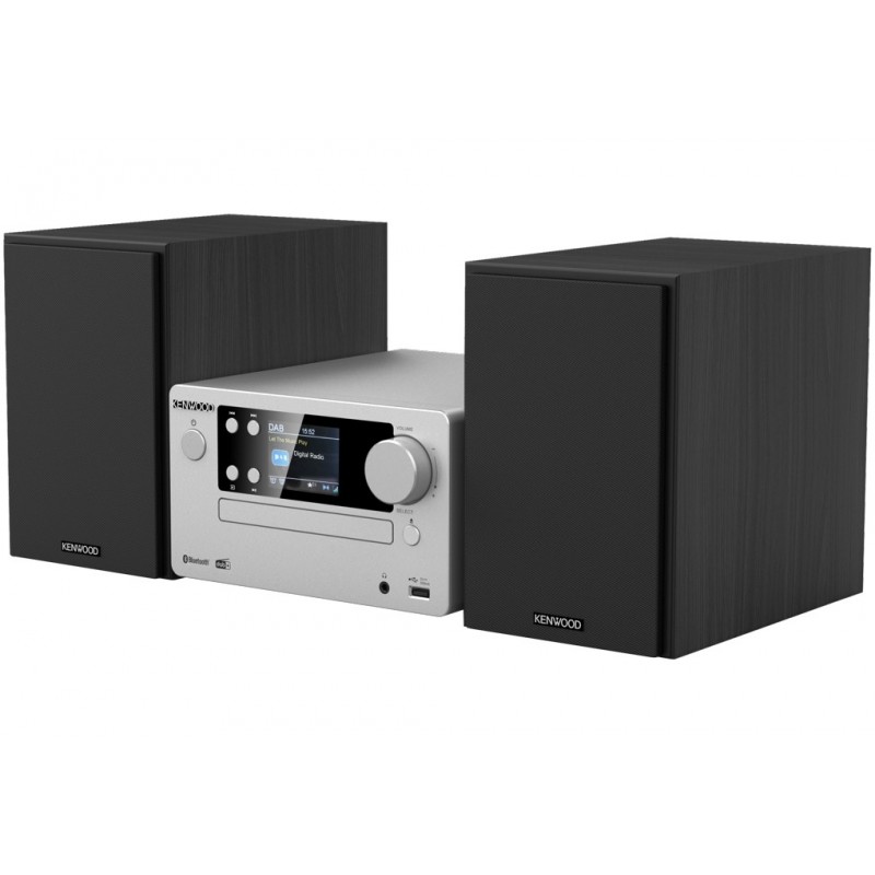 Kenwood Electronics M-725DAB-S set audio da casa Microsistema audio per la casa 50 W Nero, Argento