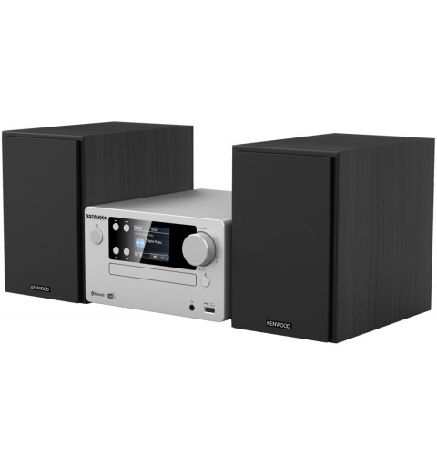 Kenwood Electronics M-725DAB-S set audio da casa Microsistema audio per la casa 50 W Nero, Argento