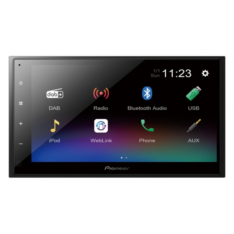 Pioneer DMH-A340DAB Negro 200 W Bluetooth