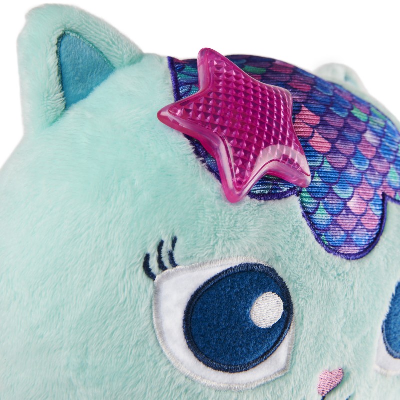Gabby's Dollhouse , Peluche MerCat parlante interactive de 35,6 cm avec lumières, musique et répliques, pour filles et garçons