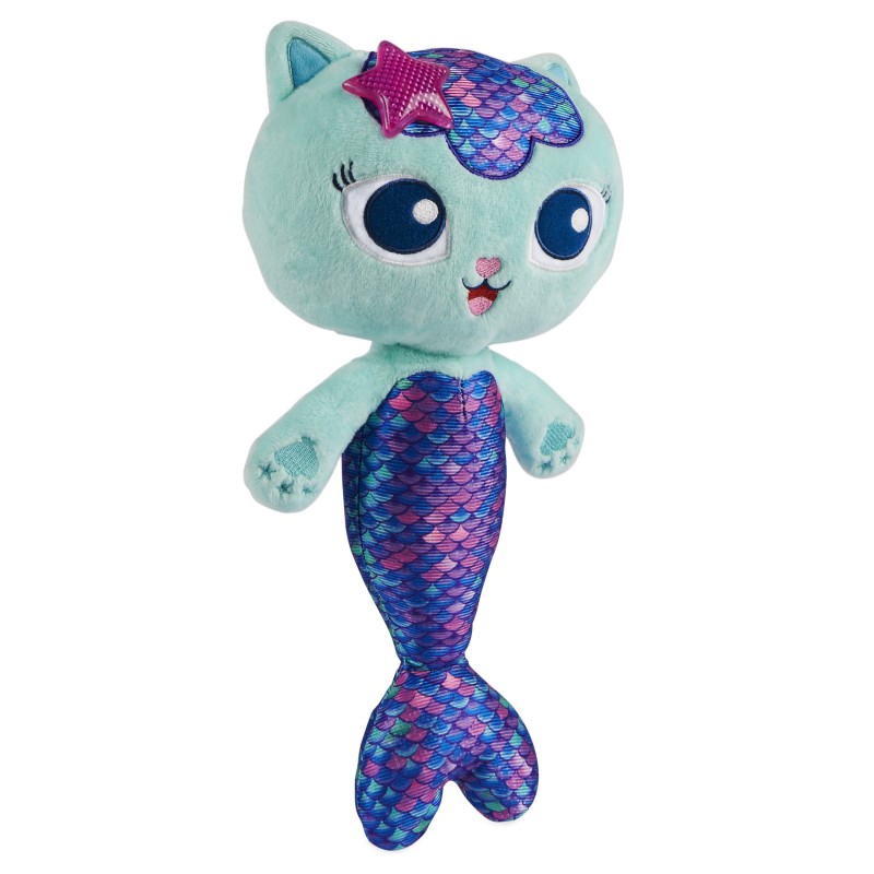 Gabby's Dollhouse , 14-inch Interactive Talking MerCat Plush Kids Toys with Lights, Music and Phrases Stuffed Animals for Girls