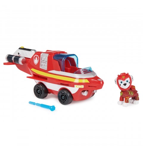 PAW Patrol , Veicolo Trasformabile Aqua Pups di Marshall per Avventure Marine, Personaggio di Marshall incluso, Giochi per