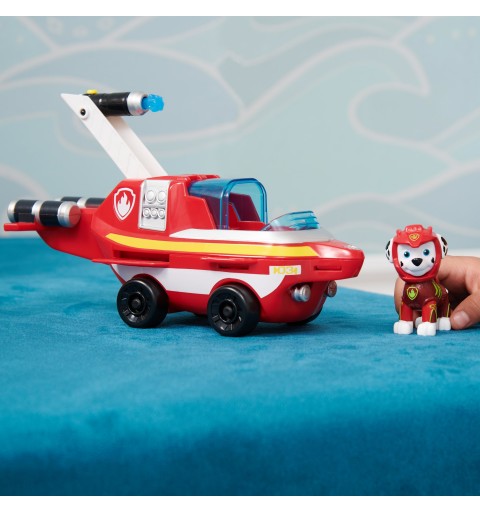 PAW Patrol , Veicolo Trasformabile Aqua Pups di Marshall per Avventure Marine, Personaggio di Marshall incluso, Giochi per