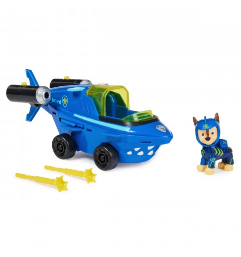 PAW Patrol Aqua Pups, Chase Transforming Shark Vehicle with Collectible Action Figure, Kids Toys for Ages 3 and up