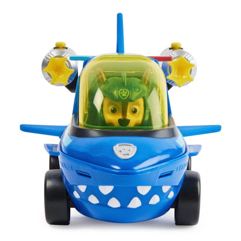 PAW Patrol , Veicolo Trasformabile Aqua Pups di Chase per Avventure Marine, Personaggio di Chase incluso, Giochi per Bambini e