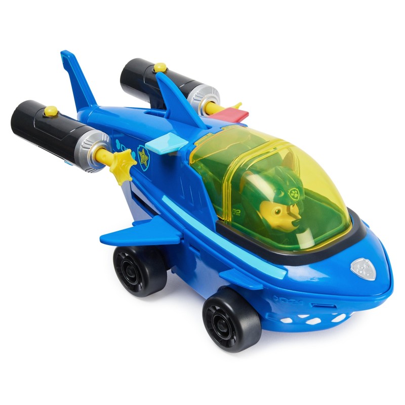 PAW Patrol Aqua Pups, Chase Transforming Shark Vehicle with Collectible Action Figure, Kids Toys for Ages 3 and up