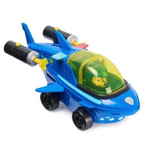 PAW Patrol , Veicolo Trasformabile Aqua Pups di Chase per Avventure Marine, Personaggio di Chase incluso, Giochi per Bambini e