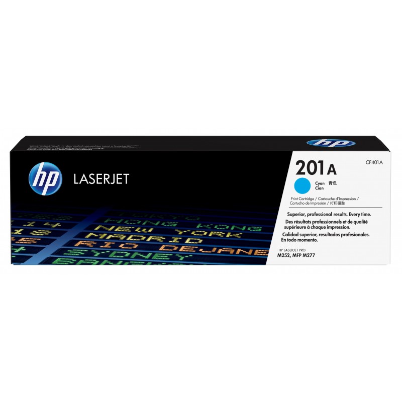 HP Cartucho de tóner original LaserJet 201A cian