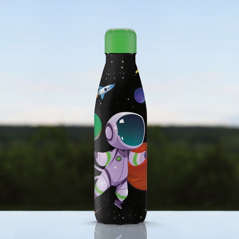 The Steel Bottle Spaceman Utilisation quotidienne 500 ml Acier inoxydable Multicolore