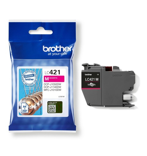 Brother LC-421M cartucho de tinta 1 pieza(s) Original Magenta