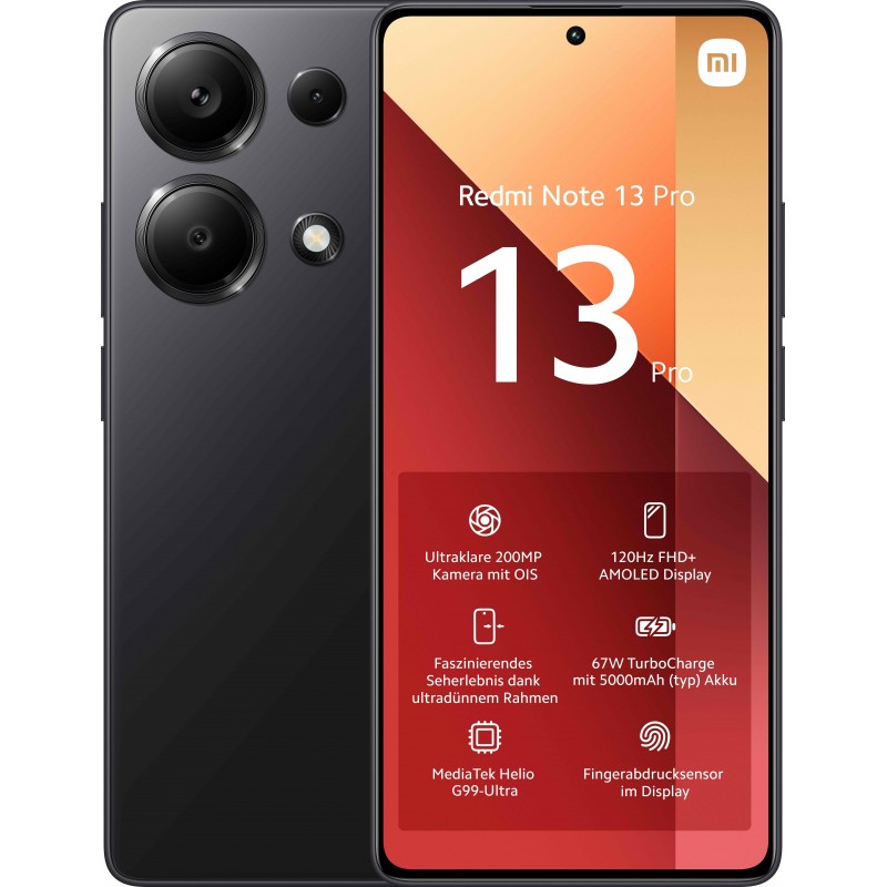 Xiaomi Redmi Note 13 Pro 16,9 cm (6.67") Doppia SIM Android 13 4G USB tipo-C 8 GB 256 GB 5000 mAh Nero